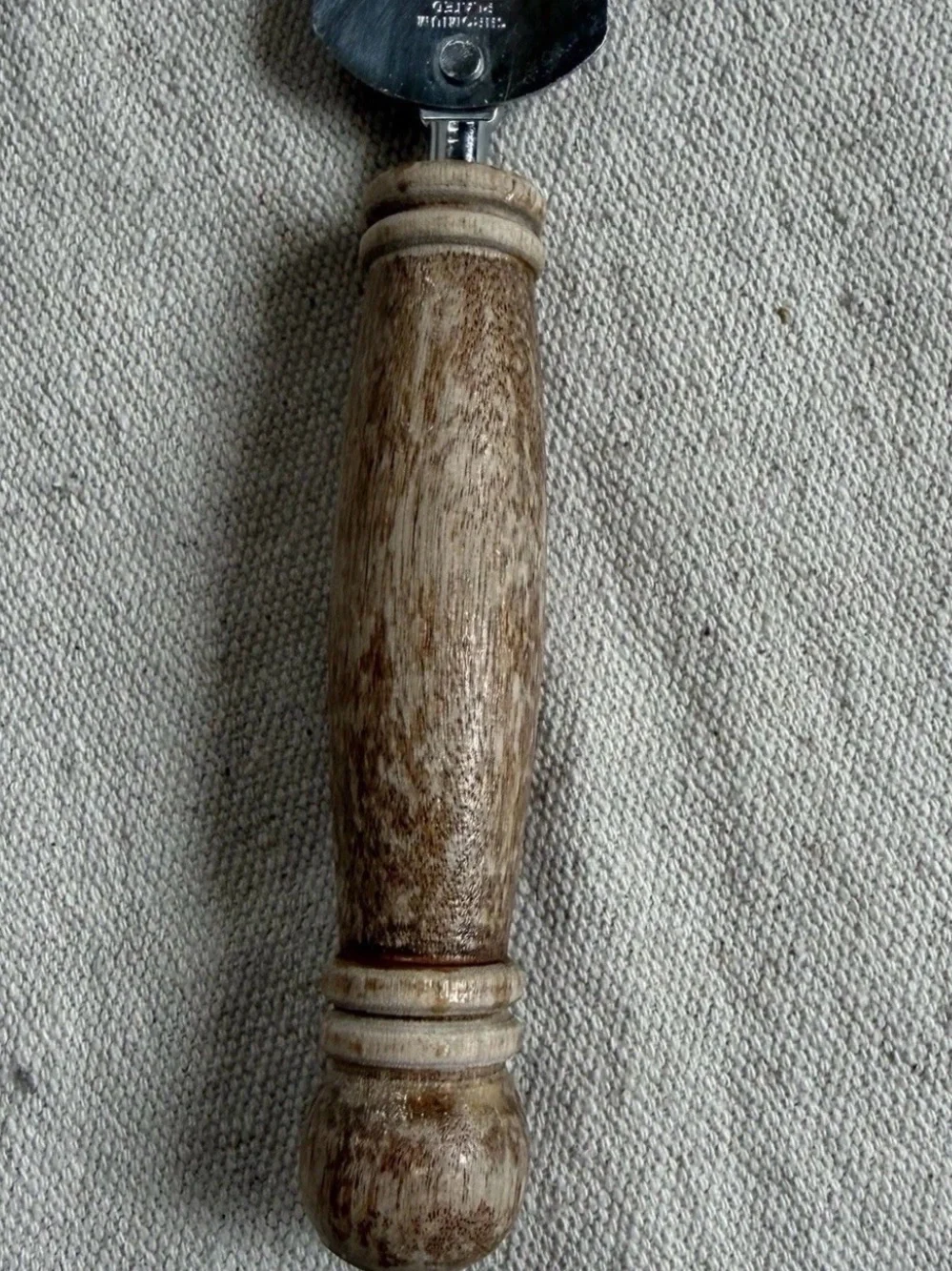 Vintage EKCO Icing Spreader Spatula Turned Wood Handle Chromium Plated USA 1950s